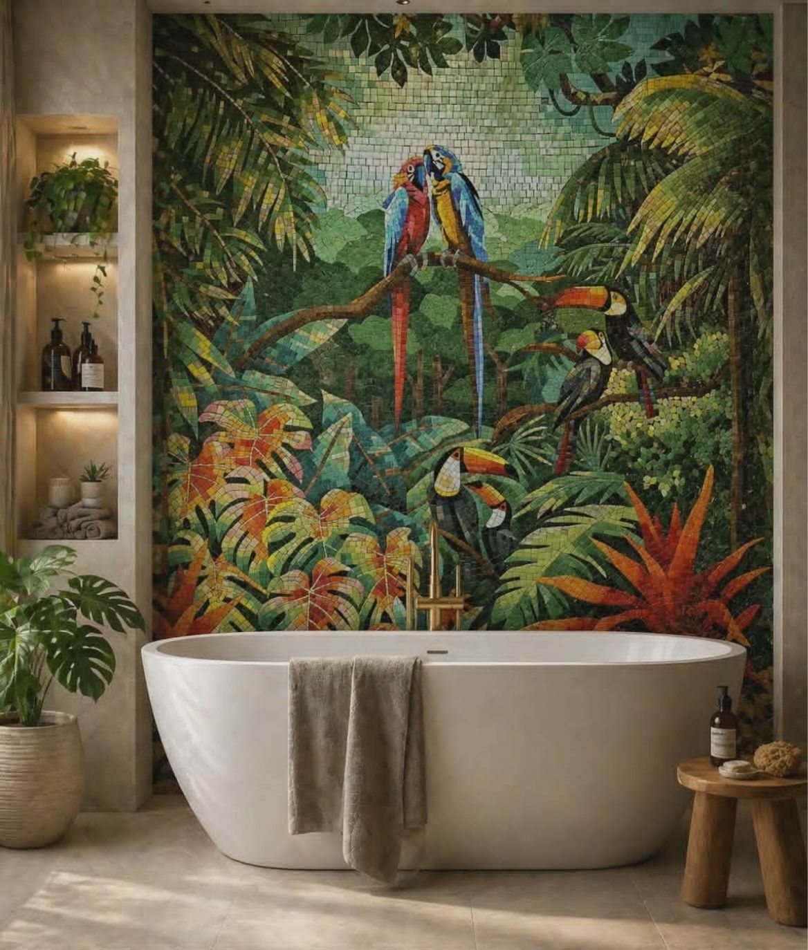 Home جداريات وأرضيات موزاييك يدوية الصنع بتصميم فخم