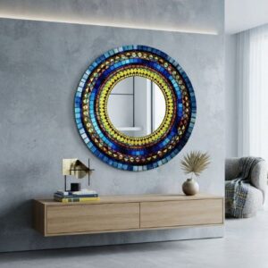 wall mosaic mirror for living room