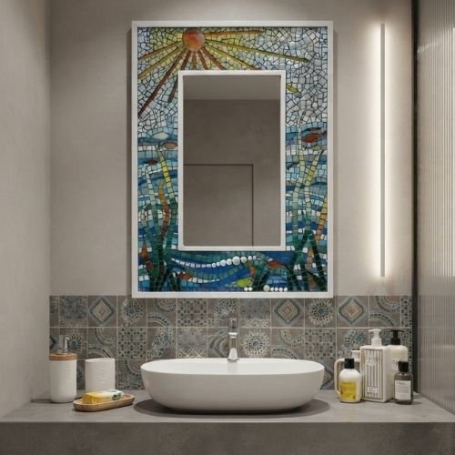 handmade mosaic bathroom handmade mosaic bathroom mirror