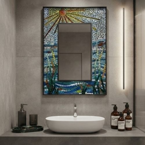 handmade mosaic bathroom mirror handmade mosaic bathroom mirror
